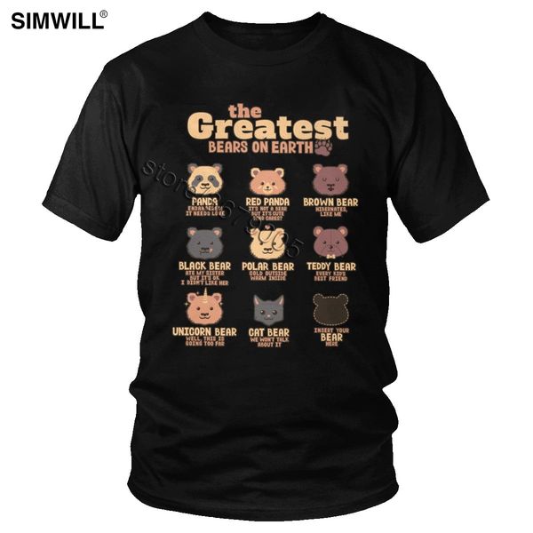 

vintage greatest bears family t shirt men cotton wild animal lover t-shirts short sleeved cute bear tee slim fit gift idea