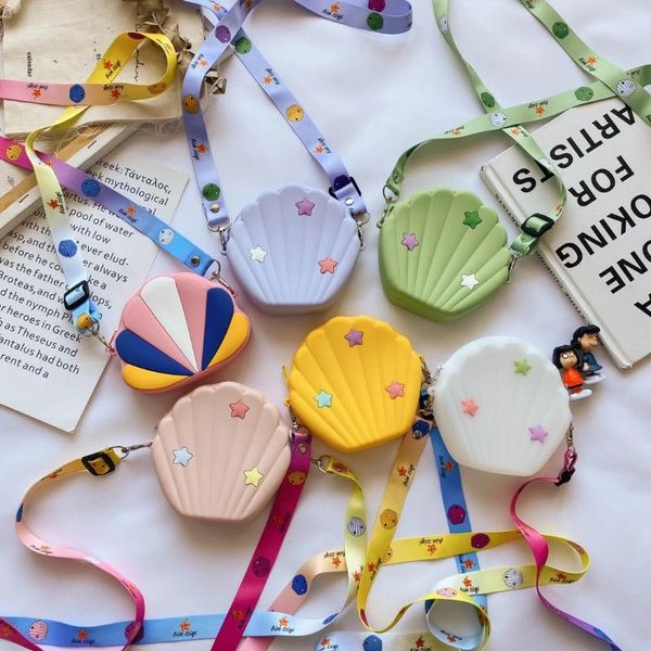 

cute kids mini purses and handbags kawaii candy crossbody bags for baby girls small coin wallet pouch girl party purse gift, White