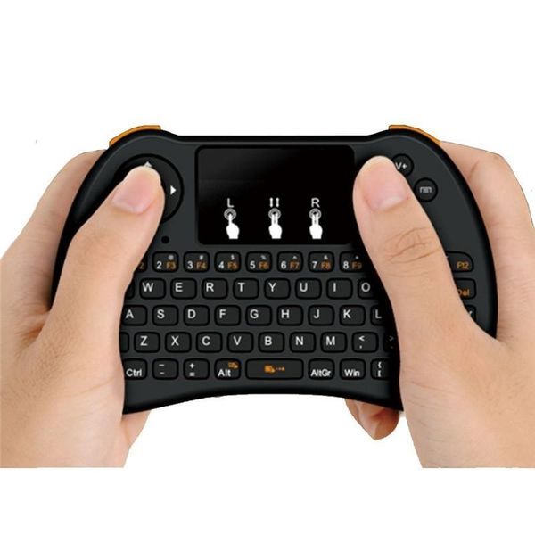 

2.4ghz wireless h9 fly air mouse mini qwerty keyboard with touch pad android tv box remote control gamepad controller 20pcs up