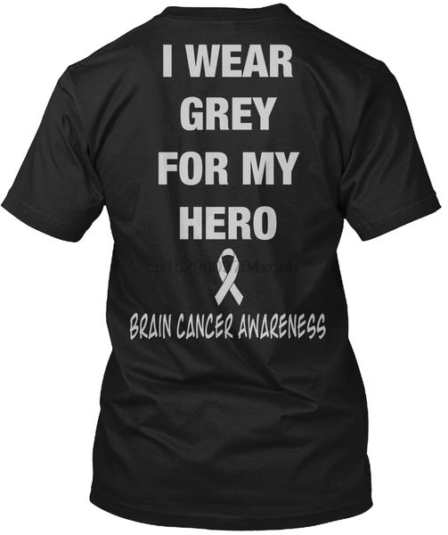 

men t shirt brain cancer awareness grey ribbon hero women tshirt