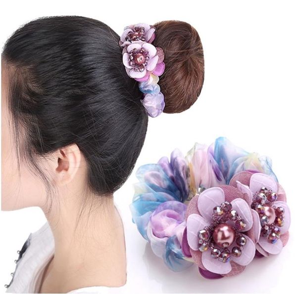 

new fashion women with 2 layers elastic cord elastic hair band headdress, Golden;silver