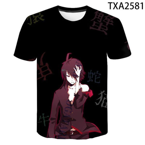 

boy girl new monogatari cool 3d print shirts kawaii oversized harajuku men clothing