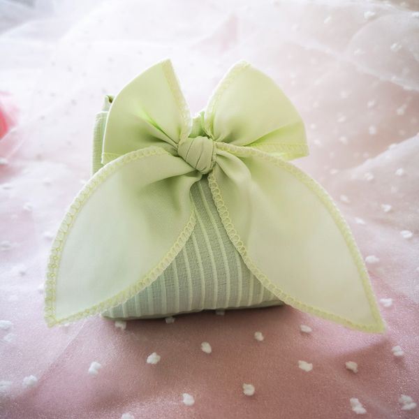 

12pcs europe ribbon bow wedding gifts new creative square solid color candy bag wedding party favor