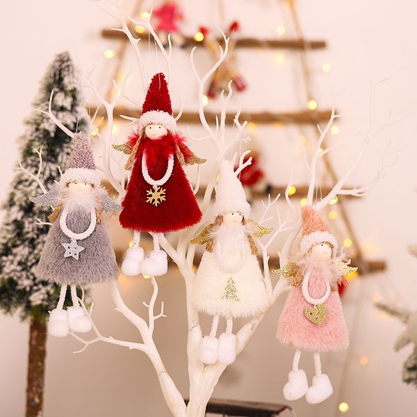 

christmas decorations angel girl boy dolls xmas tree hanging pendants ornaments navidad year gift for kids