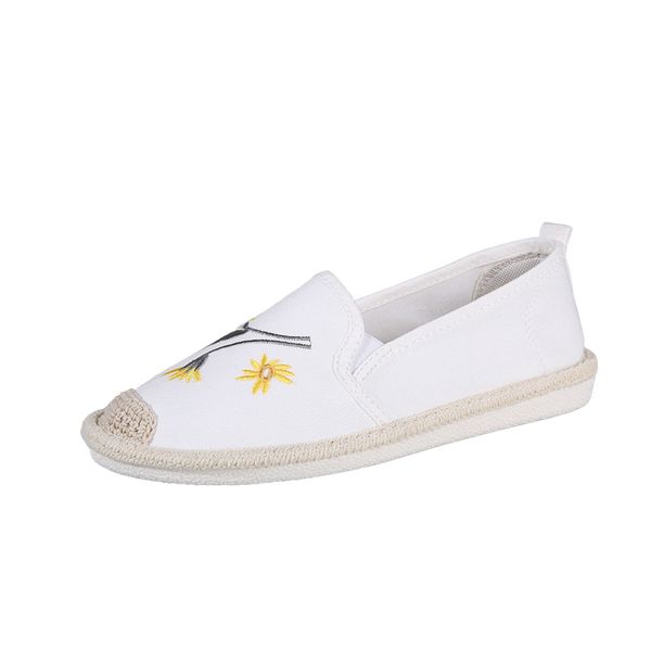 

women flats shoes slip on casual ladies canvas shoes lazy loafers breathable female espadrilles spring autumn footwear new, Black