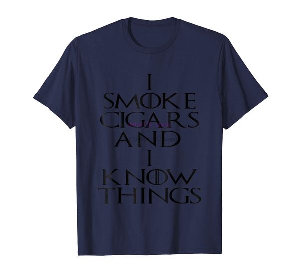 

2020 brand men shirt i smoke cigars and i know things t shirt