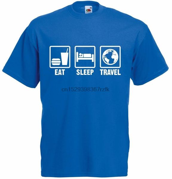 

eat sleep travel mens printed t-shirt short sleeve new crew neck soft t shirts