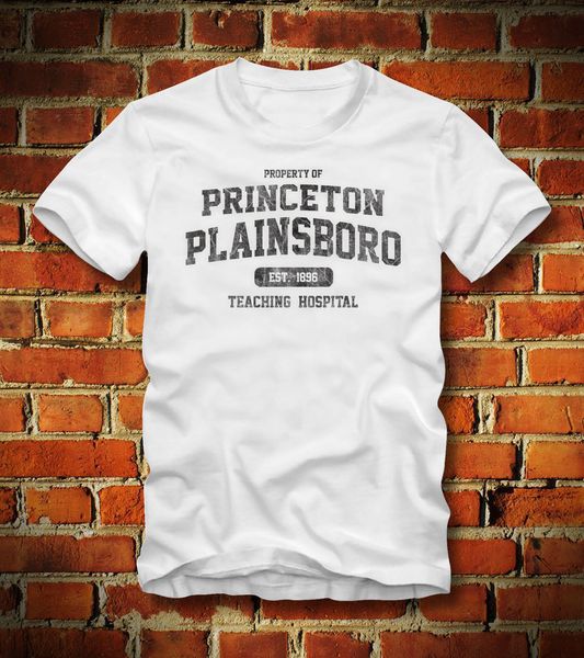 

fashion 100% cotton summer t shirt property of princeton plainsboro dr. house teaching hospital tee shirt
