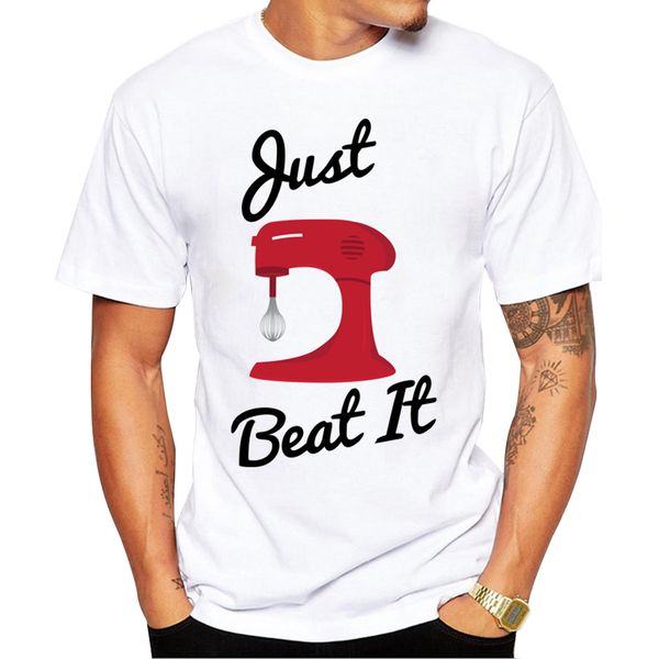 

2018 men's just beat it letter printed t-shirt short sleeve casual funny hipster men t shirts