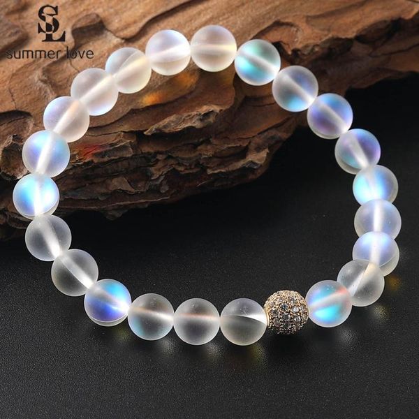 

glitter natural stone bracelet 2020 new trendy shiny crystal gold zircon beaded bracelets female wedding jewelry, Black