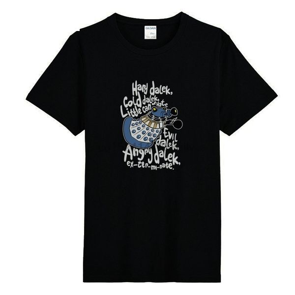 

hard dalek cold dalek bulk shirt short sleeve geek tee shirt hip- printed t shirts for mens absorbent