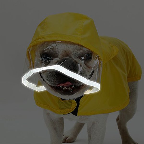 

dog pet waterproof reflective raincoat keep pets dry in rainy day