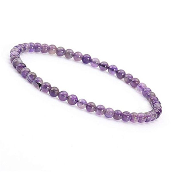 

minimalist 4mm beads bracelet natural stone charm bracelet for men women yoga healing tuquoise black tourmaline gift