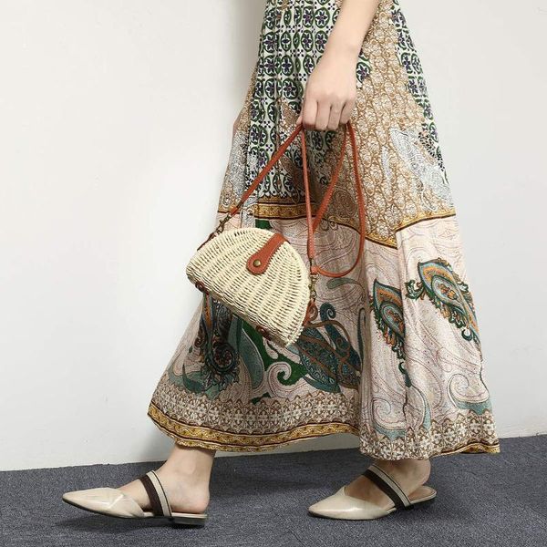 

crossbody straw bag womens straw handbag shoulder bag for beach travel and everyday use