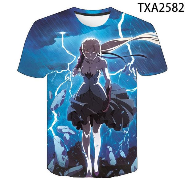 

boy girl new monogatari cool 3d print shirts horror aesthetic kawaii men clothing