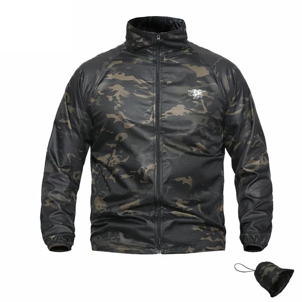 

Summer Jacket Men Bomber Camouflage Tactical Seal Skin Sunscreen Waterproof Comabt Camo Jacket Coat Men Outwear Windbreaker Male