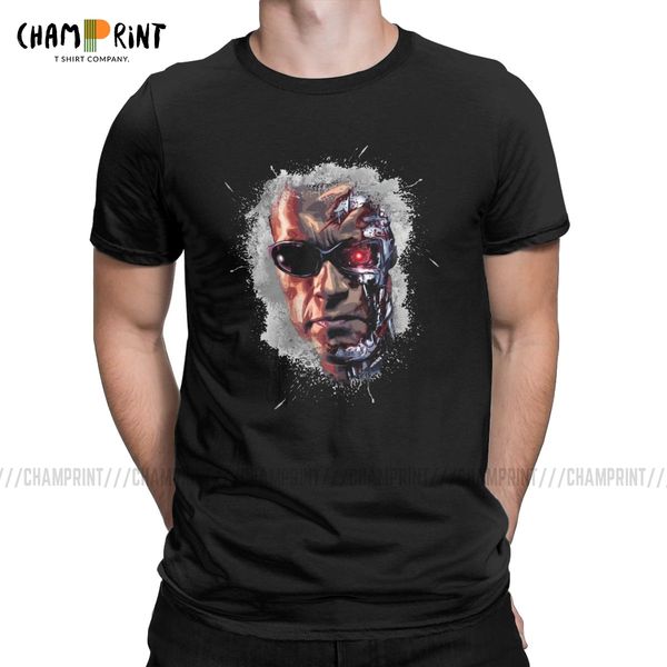 

fashion the terminator si-fi movie t-shirts men crewneck pure cotton t shirt arnold schwarzenegger short sleeve tees party