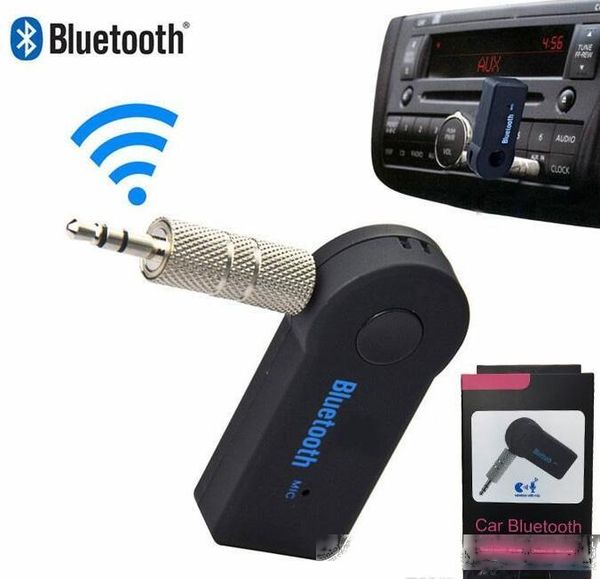 

wireless aux bluetooth receiver for car headphone speaker 3.5mm bluetooth audio music adapter jack with mic retail packagehigh quality