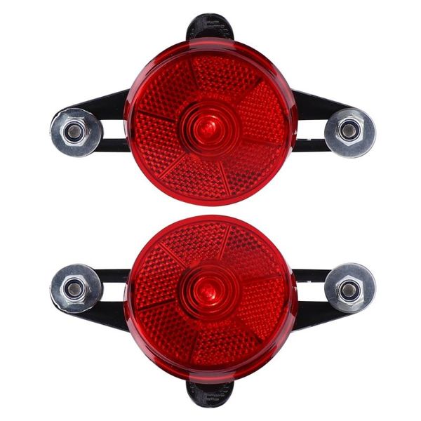 

2pcs bicycle rear shelf taillight multi-function flashing warning light practical signal lamp for bike use (red