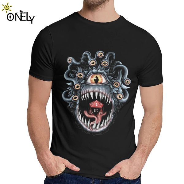 

t shirt in the beholder d20 men t-shirt dice critical comfortable sale