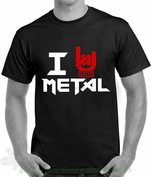 

heavy metal.i love metal devil salute t shirt young man new short sleeve casual t-shirt tee
