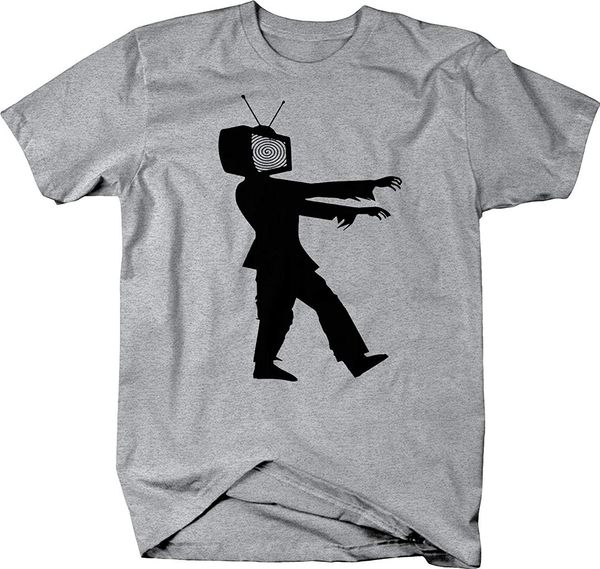 

novelty inc mindless tv zombie suit brainwashed t shirt men t-shirt great quality funny man cotton print tee shirts