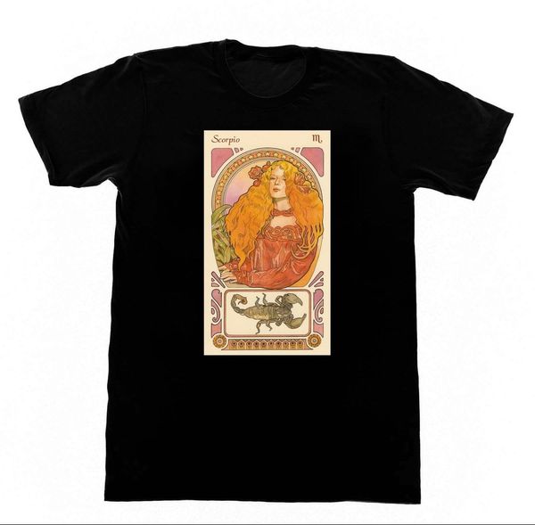 

scorpio astrology shirt a10 t shirt occult witchcraft fortune witch satan brand cotton men clothing male slim fit t-shirt