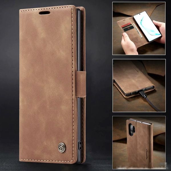 

classic wallet leather case for samsung galaxy note 10 flip cover note10+ case note10 plus phone bag protective shell