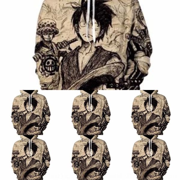 

tianman one piece 3d printed hooded casual cosplay animation surrounding tianman one piece 3d printed hooded casual sweater cosplay animatio, Black