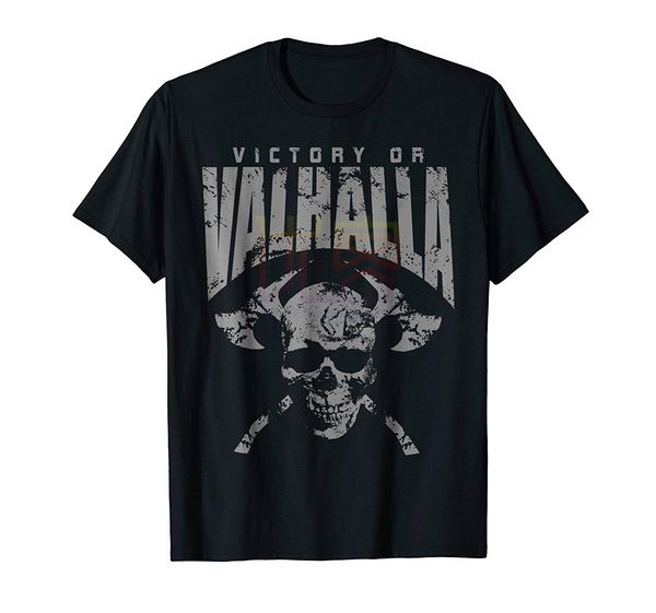 

brand men shirt victory or valhalla t shirt skull and viking
