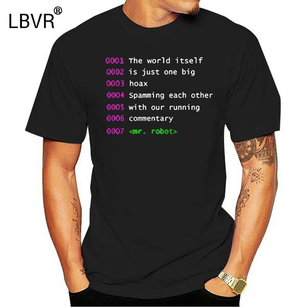 

tshirt men mr robot quote t-shirt fashion trendy cool mens t-shirt