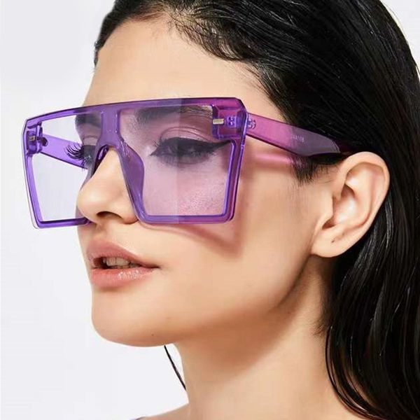 

sunglasses oversized square women 2021 retro vintage eyewear feminino big shades, White;black