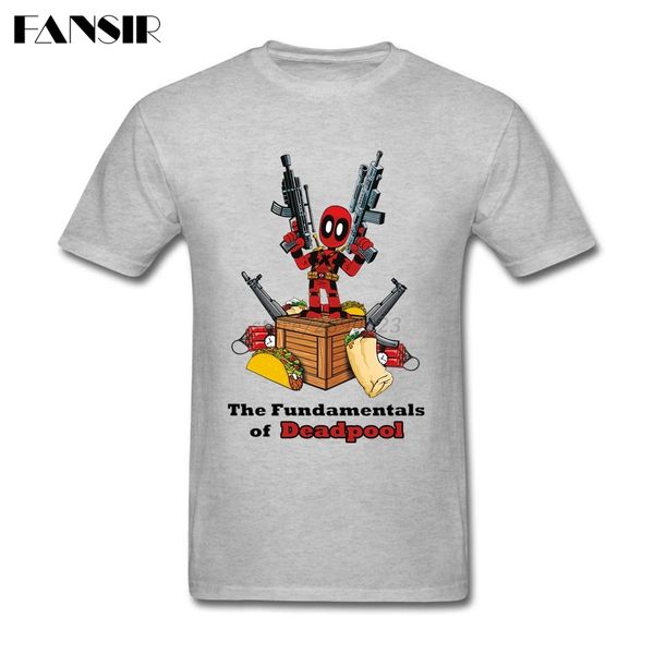 

deadpool fundamentals anime men t-shirt print shirt men's short sleeve crewneck cotton over size clothes for adult