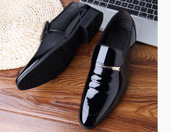 

men's shoes in spring and autumn low heel pointed end @kl11, Black