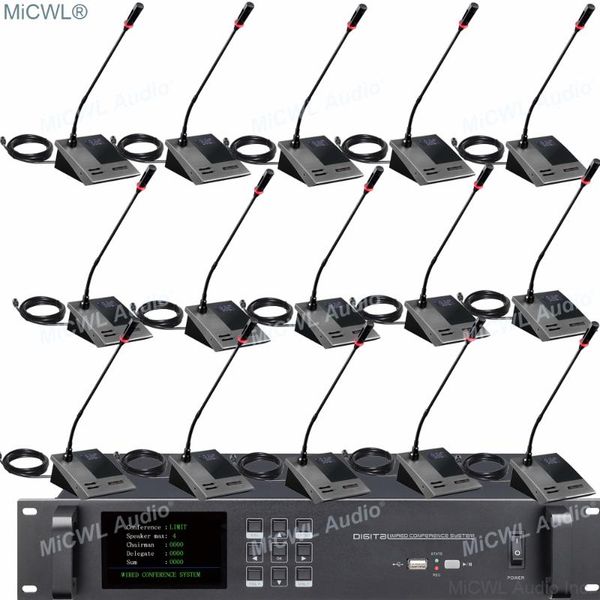 

micwl classical meeting room conference microphone system video type built-in speaker 1 president 35 delegate a450m-a4516