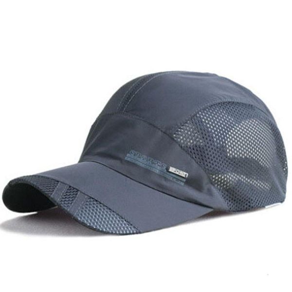 

qinju men women summer outdoor sport baseball hat running visor sun breathable quick dry mesh cap golf lightweight l6d1, Blue;gray