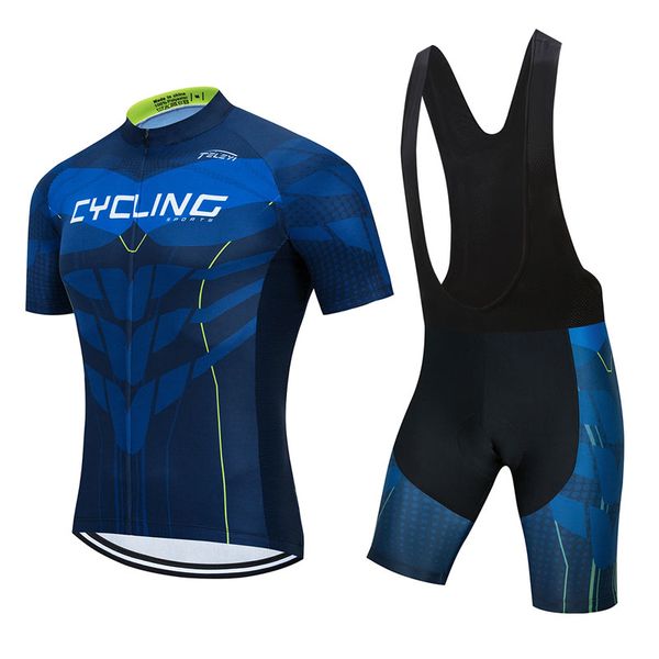 

racing sets bicycle clothing bike mtb clothes cycling jersey triathlon uniform suit dress sport kit maillot skinsuit outfit jumpsuit, Black;blue