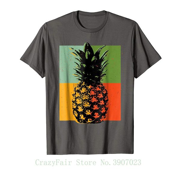 

tropical pineapple t-shirt brand cotton men clothing male slim fit t shirt