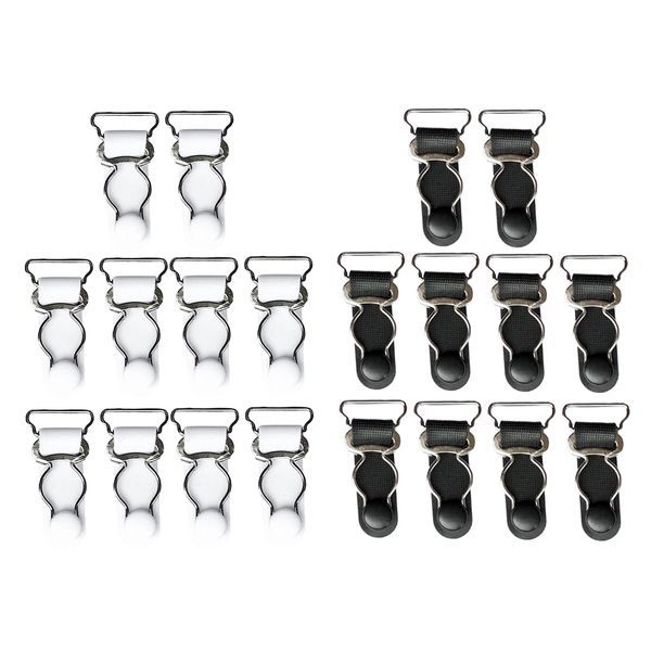 

20 white black women garter belt straps, Black;white