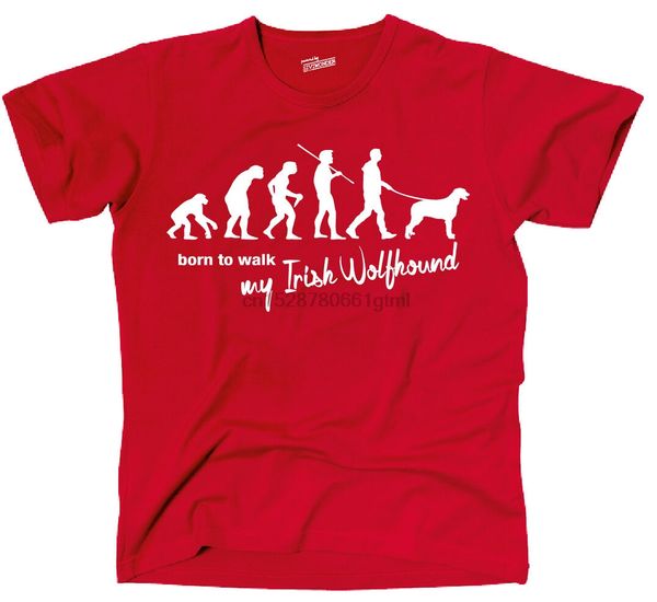 

tevo t-shirt dog evolution irish wolfhound born to walk siviwonder- show original title