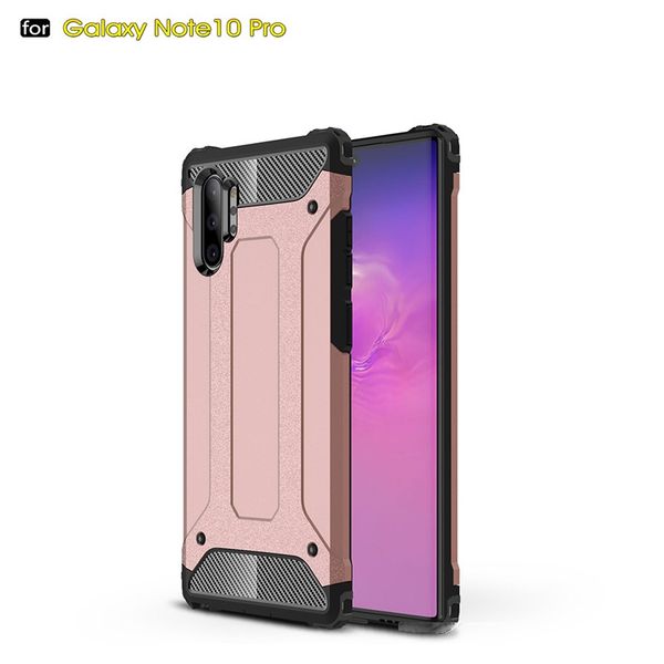 

dual layer pc tpu hybrid protective slim case for samsung note 10 pro precise holes outdoor shockproof armor case
