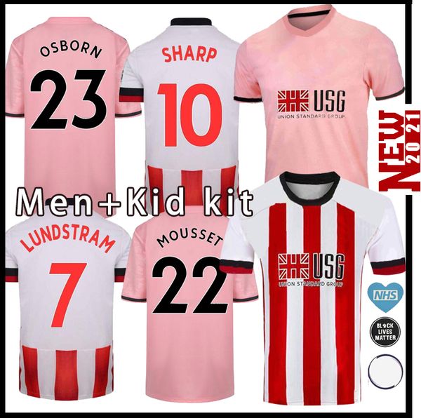 

new sheffield soccer jerseys berge mousset united 2020 2021 mcburnie lundstram fleck men kids kit football shirt norwood sharp uniform, Black;yellow