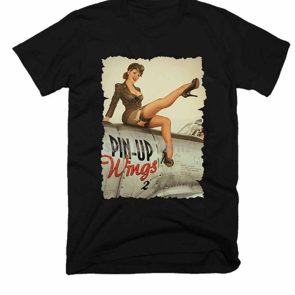 

pin up girl women t shirt streetwear fashion tshirt femmes humour t-shirt black and white t-shirts for wowomen