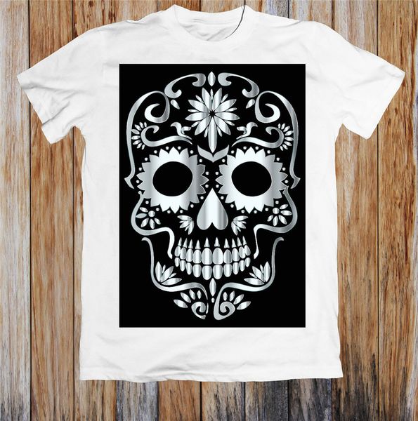 

silver sugar skull силуэт мужской t-shirt big tall tee shirt