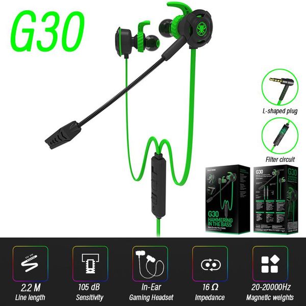 

новый g30 pc gaming headset gamer в ear stereo bass с шумоподавлением наушники с микрофоном для телефона портативного компьютера