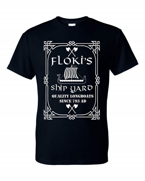 

omtees floki's shipyard funny floki t-shirt - black new