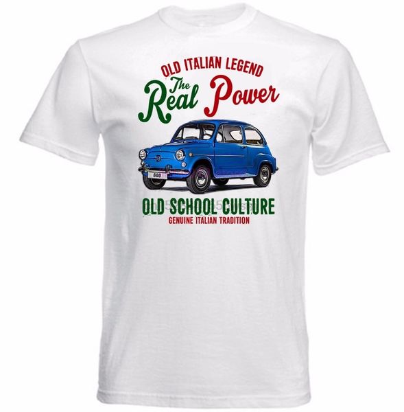 

2020 fashion summer cool funny t-shirt vintage italian car 600 short sleeve cotton t shirts man clothing