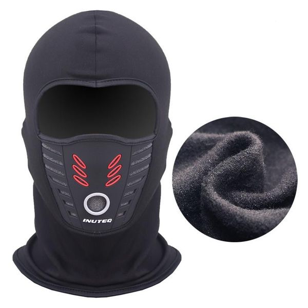 

summer winter warm motorcycle windproof face mask motocross full face masked cs mask outdoor warm bicycle thermal fleece balaclava new, Black