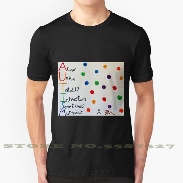 

аутизм черный белый tshirt мужчины женщины аутизм