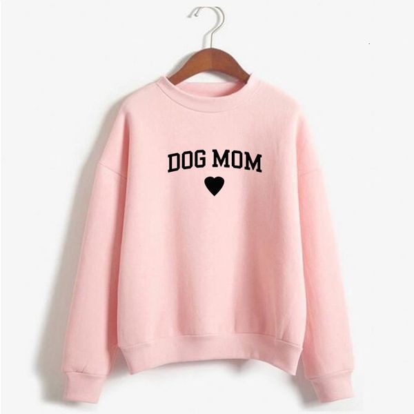 

women's sweatshirt dog mom funny print pullover female sweatshirt long sleeve womens clothing autumn winter kawaii hoodie, Black